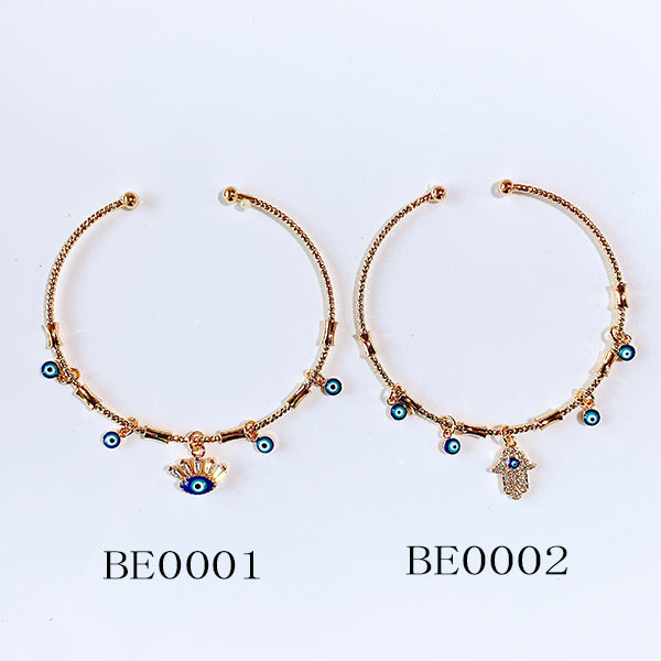 Stainless Steel Evil Eyes Zircon  Bracelet BE0001-5