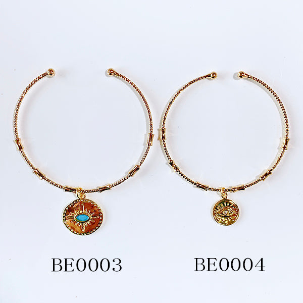 Stainless Steel Evil Eyes Zircon  Bracelet BE0001-5