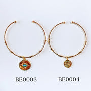 Stainless Steel Evil Eyes Zircon  Bracelet BE0001-5