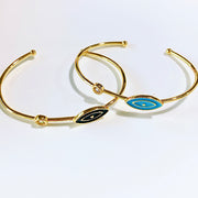 Stainless Steel Enamel  Evil Eyes Zircon  Bracelet BE0006-9