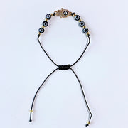 Hand Knitting Evil Eyes Hand Zircon  Bracelet (a set 12pcs) BD0015