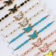 Hand Knitting Butterfly  Zircon  Bracelet (a set 12pcs) BD0016