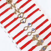 Hand Knitting Evil Eyes Zircon  Bracelet (a set 12pcs) BD0018