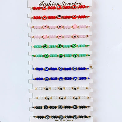 Resin Evil Eyes  Bracelet (a set 12pcs) BD0019