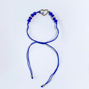 Evil EyesHeart Zircon  Bracelet (a set 12pcs) BD0022
