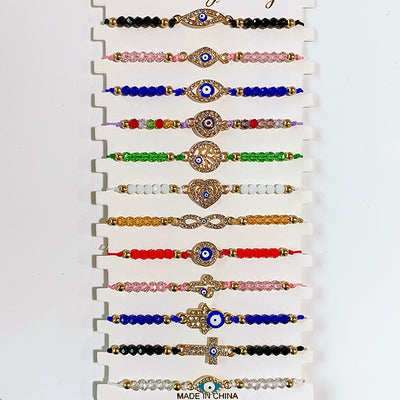 Evil Eyes Zircon Bracelet (a set 12pcs) BD0021