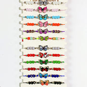 Different Color Butterfly Enamel  Bracelet (a set 12pcs) BD0034