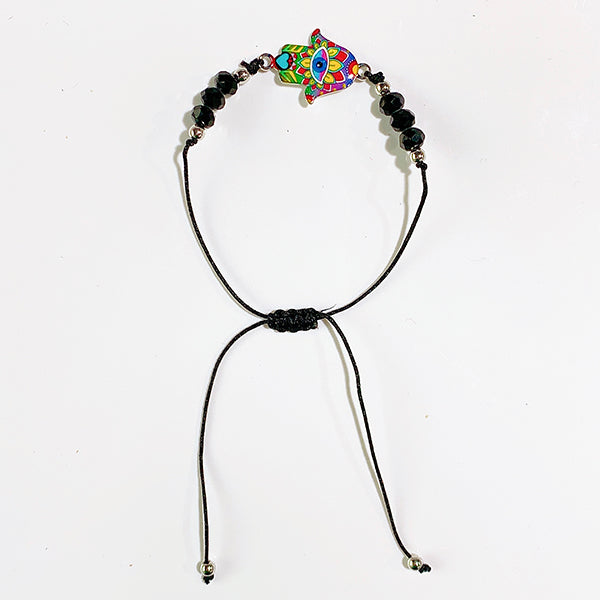 Different Color Evil Eyes Hand Enamel  Bracelet (a set 12pcs) BD0035