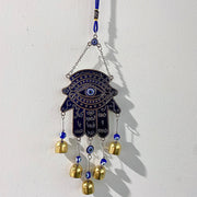 Stainless Steel Evil Eyes Hand Wind Bell WA0003