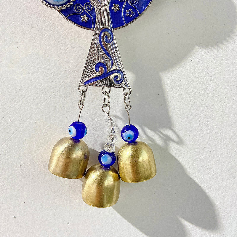 Stainless Steel Evil Eyes Tree Wind Bell WA0004