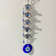 Stainless Steel Evil Eyes Coloured Glaze Wind Bell & Car Pendant WA0005