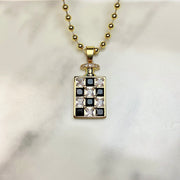 Stainless Steel Zircon Perfume Bottles Pendant Necklace NC0049