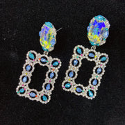 925 Silver-Pin Blue Zircon  Earrings ED0013