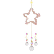 Nature Crystal Chip  Pentagram Sun Catcher/Wind Bell