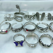 Stainless Steel Silver Series  Ring  (a set 16 pcs) RE0035