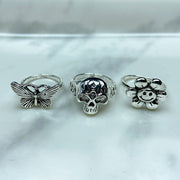 Stainless Steel Silver Series  Ring  (a set 6 pcs) RE0036