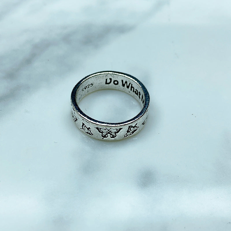 Stainless Steel Butterfly Silver Series  Ring RE0045