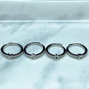 Stainless Steel 26 letters Zircon  Can Adjust  (a set  26pcs) RE0055