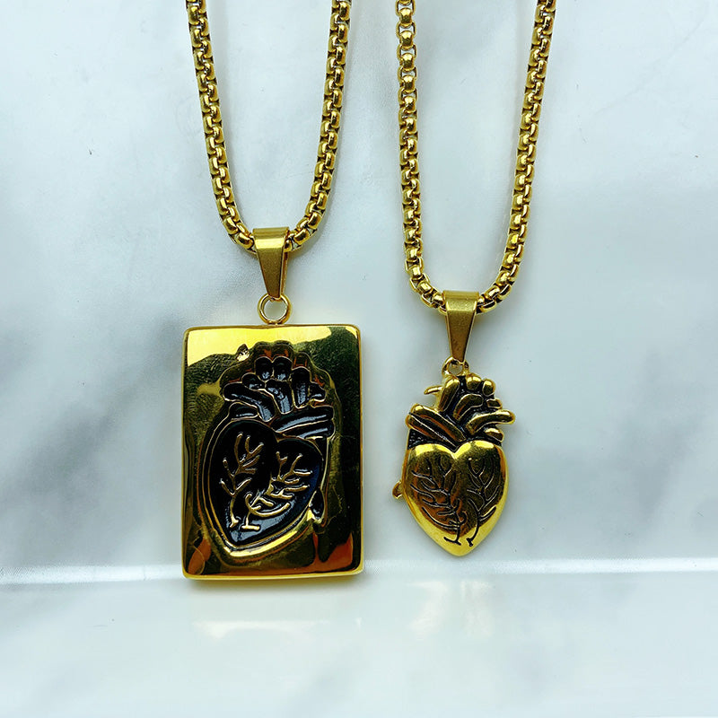 Stainless Steel Heart Pendant Necklace NC0064