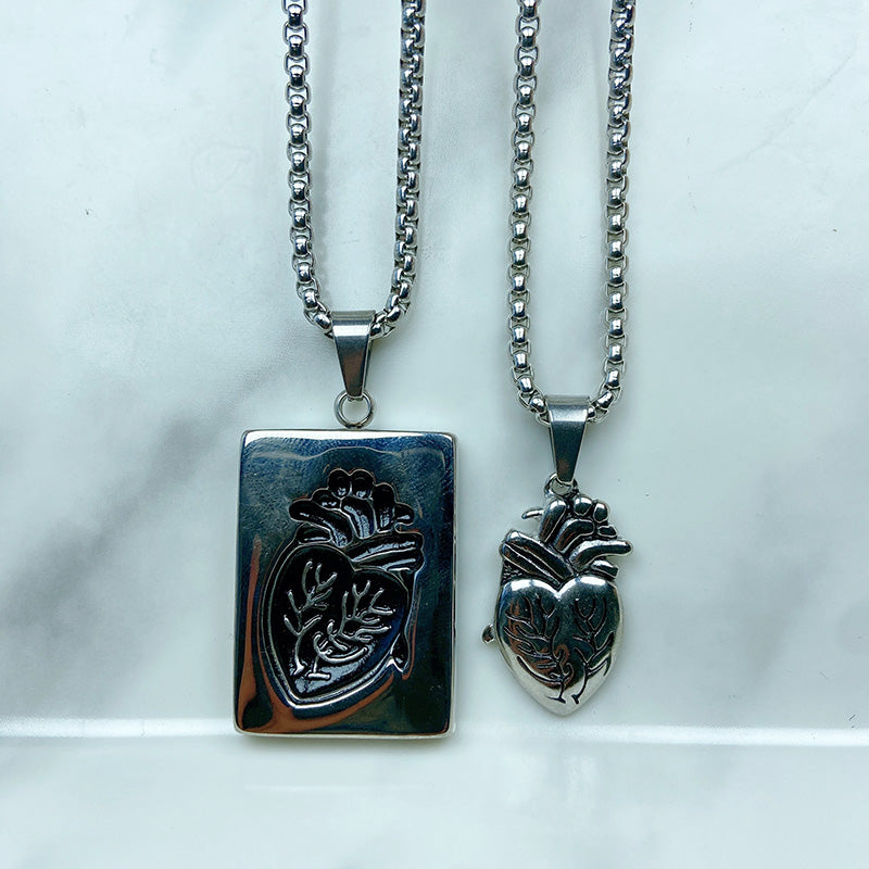 Stainless Steel Heart Pendant Necklace NC0064