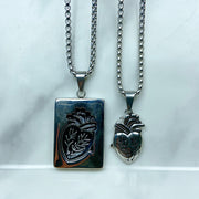 Stainless Steel Heart Pendant Necklace NC0064