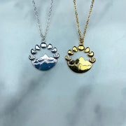 Stainless Steel Mountain Pendant Necklace NC0068