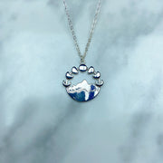 Stainless Steel Mountain Pendant Necklace NC0068