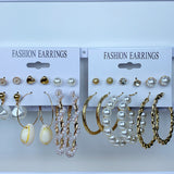 Alloy Imitation Pearl Earrings  (a set 6 pairs ) EE0007-8