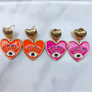 Alloy Evil Eyes Enamel Earrings EE0032
