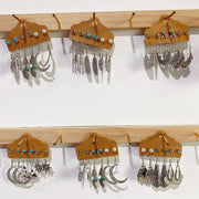 Alloy Turquoise Earrings  (a set 6 pairs ) EE0037