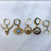 Stainless Steel Evil Eyes Earrings EE0041