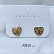 Alloy Virgin Mary Zircon Earrings EE0043