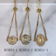 Stainless Steel Virgin Mary Zircon  Bracelet BC0054