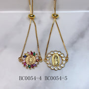 Stainless Steel Virgin Mary Zircon  Bracelet BC0054