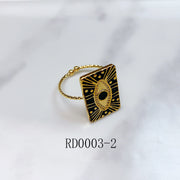 Stainless Steel Evil Eyes Openings Ring RD0003