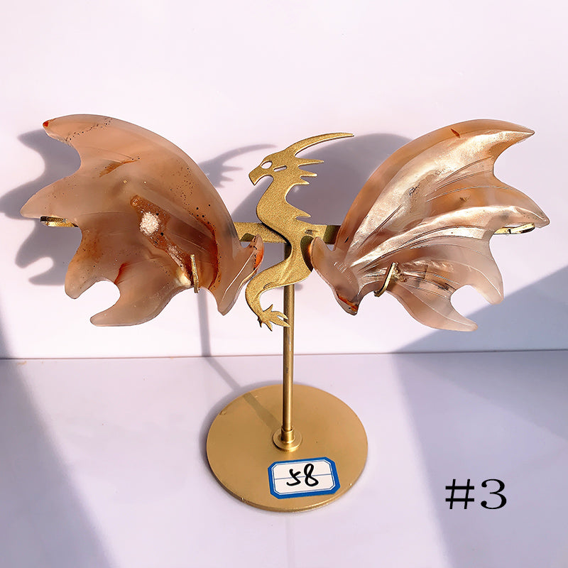 Druzy Agate Dragon Wings