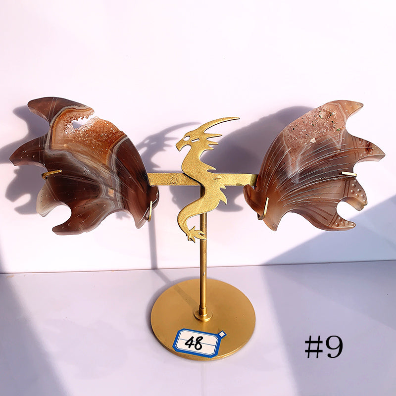 Druzy Agate Dragon Wings