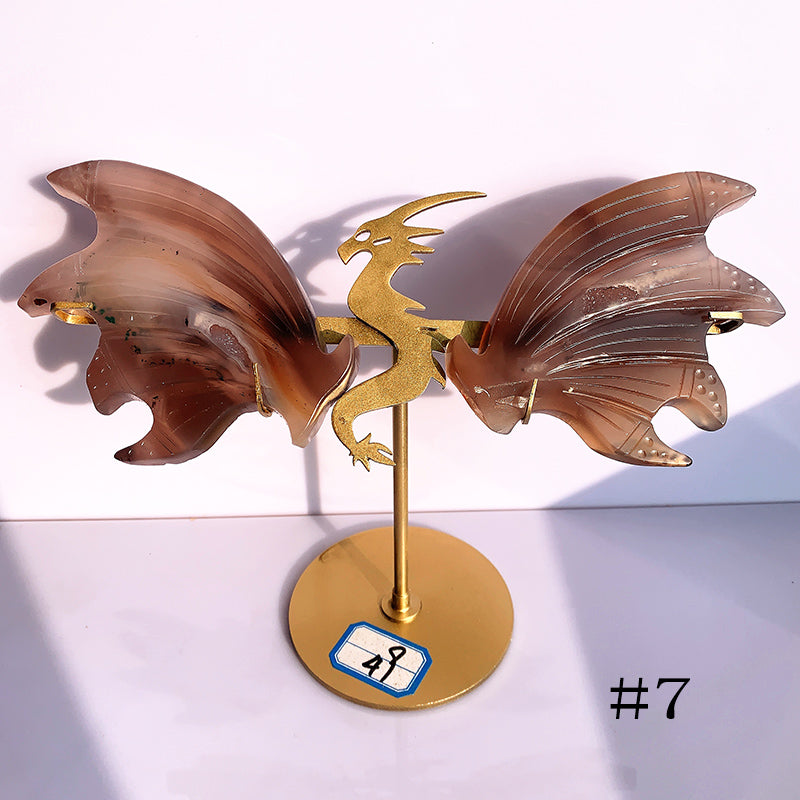 Druzy Agate Dragon Wings