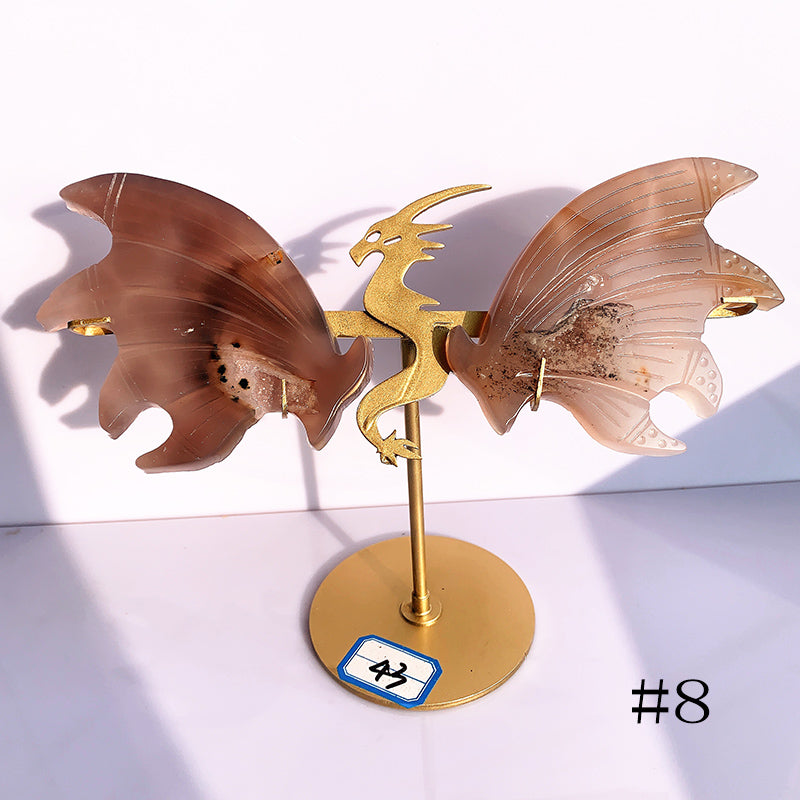 Druzy Agate Dragon Wings