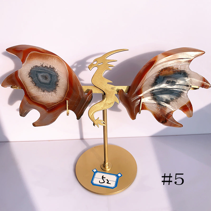 Druzy Agate Dragon Wings