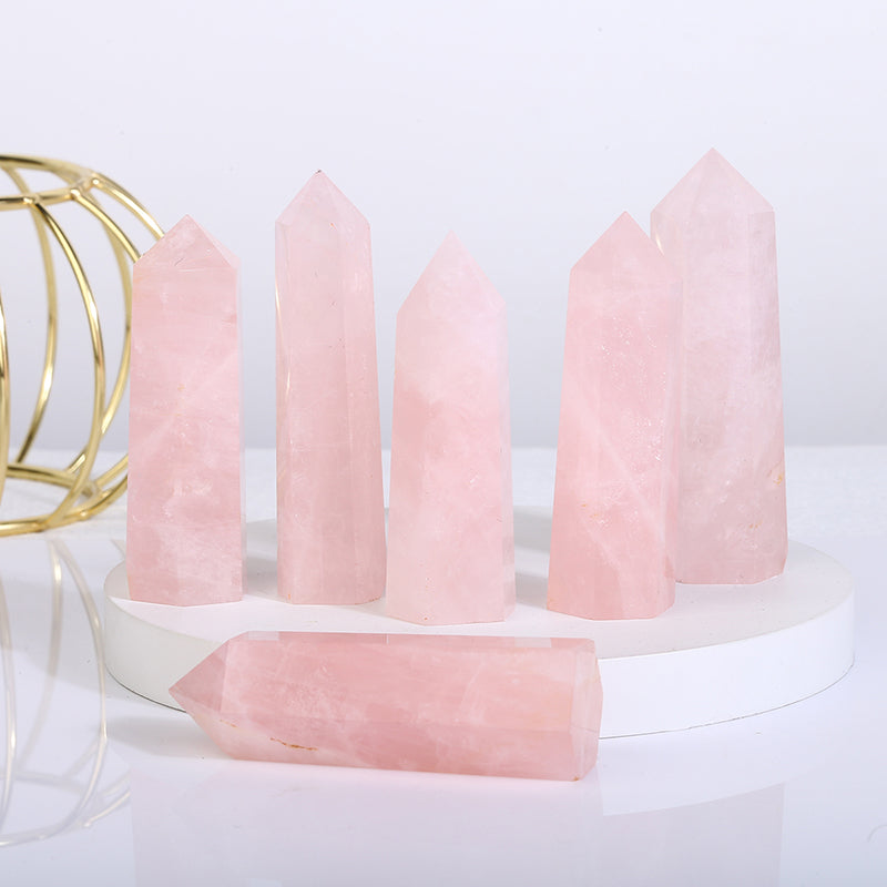 Natural Rose Quartz Tower/Point