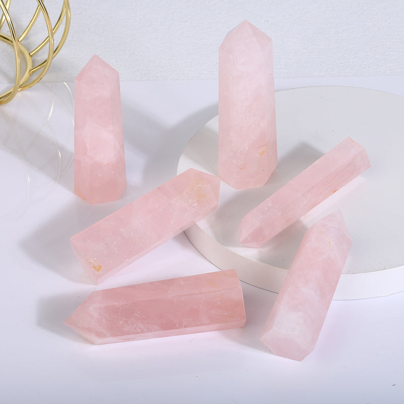 Natural Rose Quartz Tower/Point