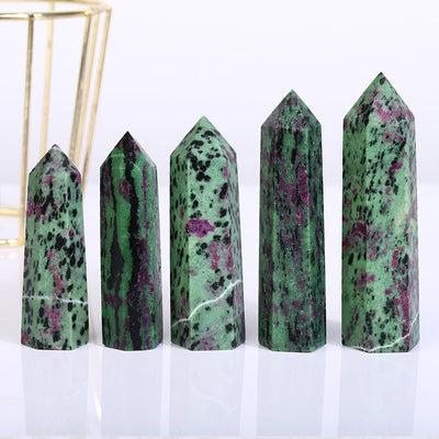 Natural Ruby Zoisite Tower/Point