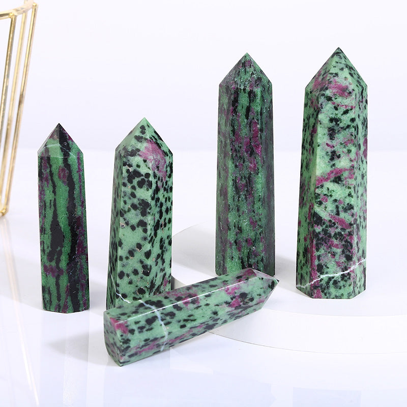 Natural Ruby Zoisite Tower/Point