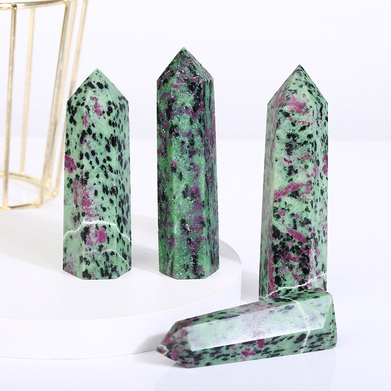 Natural Ruby Zoisite Tower/Point