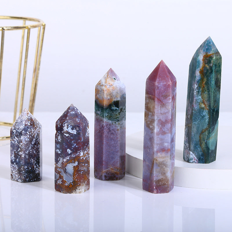 Natural Ocean Jasper Tower/Point