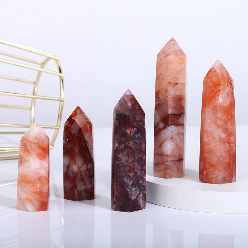 Beautiful Fire Quartz Tower/Point