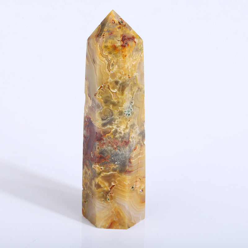 Beautiful Crazy Lace Agate Tower/Point