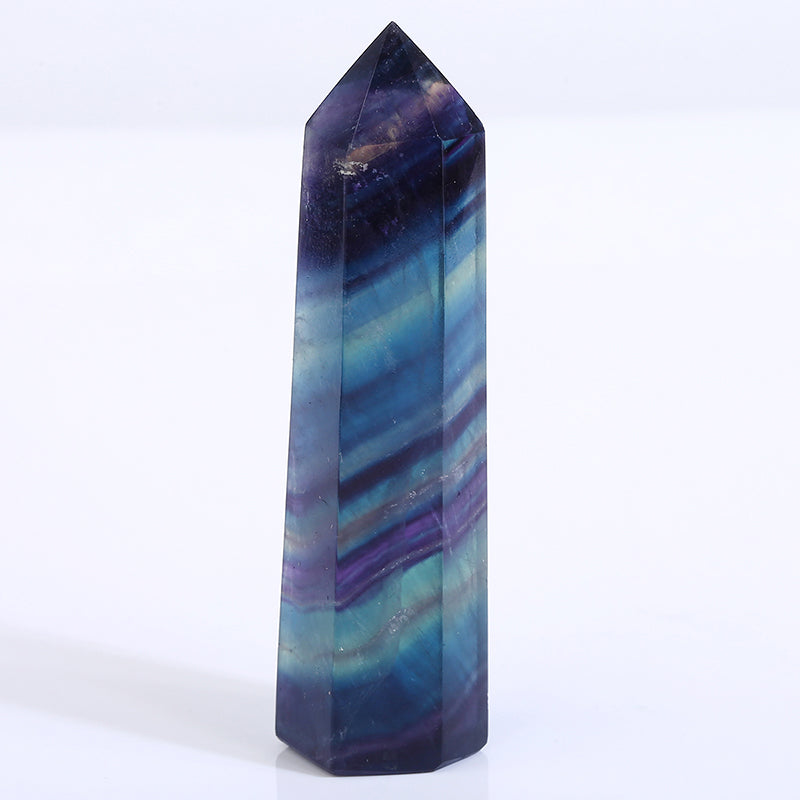 Beautiful Rainbow Fluorite Tower/Point