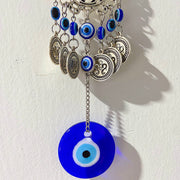 Coloured Glaze Evil Eyes Stainless Steel Wind Bell & Car Pendant WA0009